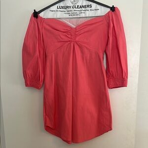 A.L.C. Mila Off the Shoulder Stretch Linen Blend Mini dress